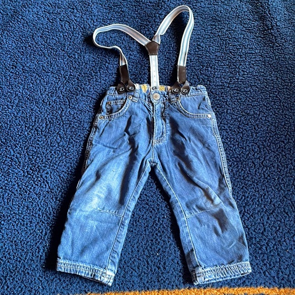 steiff Bottoms Steiff Baby Boy Jeans Bottoms With Suspenders Poshmark